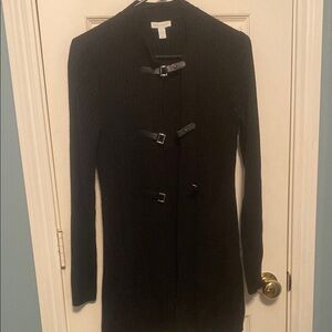 Women's Black Buckle Sweater